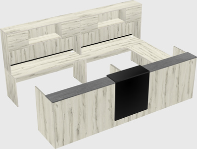 Shared one sided u-shaped reception desk