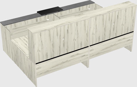 Shared one sided u-shaped reception desk