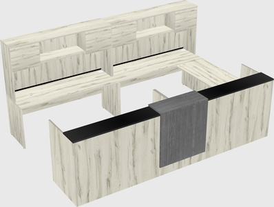 Shared one sided u-shaped reception desk