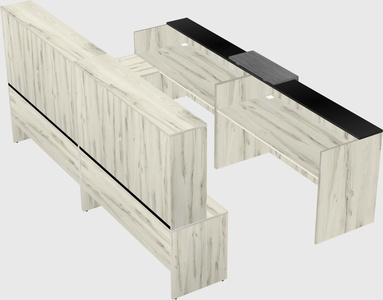 Shared one sided u-shaped reception desk