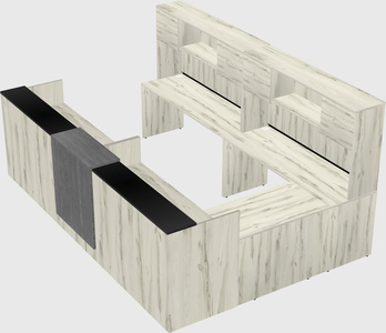 Shared one sided u-shaped reception desk