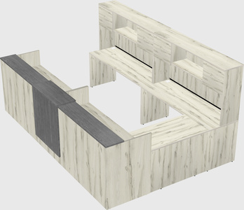 Shared one sided u-shaped reception desk