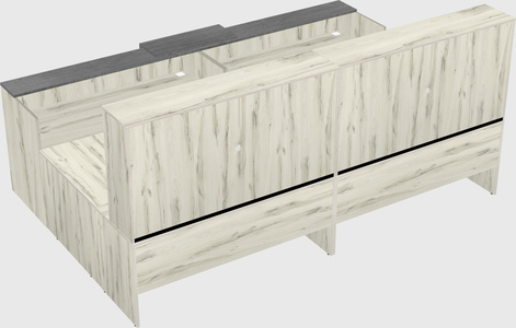 Shared one sided u-shaped reception desk