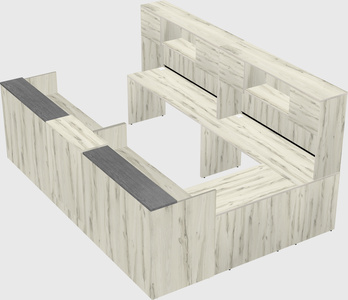 Shared one sided u-shaped reception desk