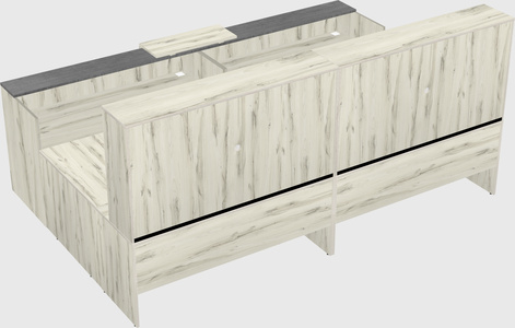 Shared one sided u-shaped reception desk