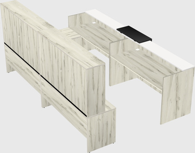 Shared one sided u-shaped reception desk
