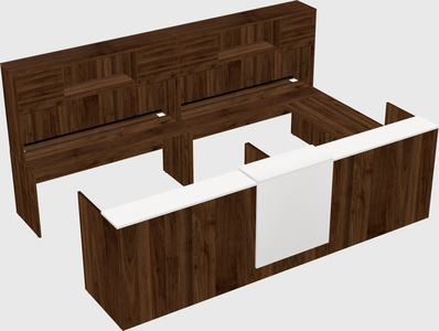 Shared one sided u-shaped reception desk