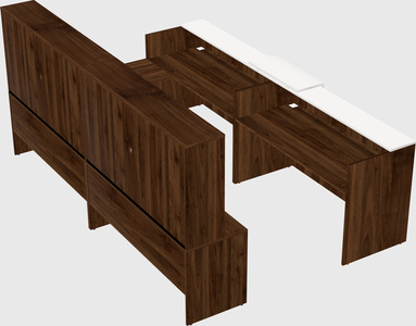 Shared one sided u-shaped reception desk