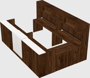 Shared one sided u-shaped reception desk