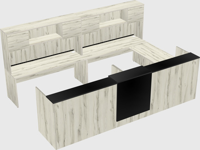 Shared one sided u-shaped reception desk