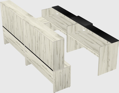 Shared one sided u-shaped reception desk