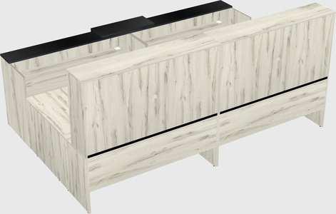 Shared one sided u-shaped reception desk