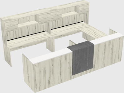 Shared one sided u-shaped reception desk