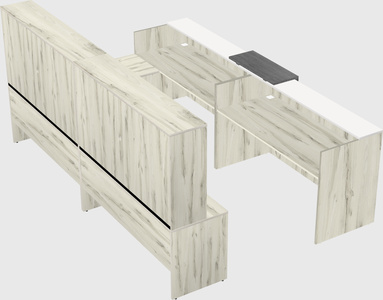 Shared one sided u-shaped reception desk