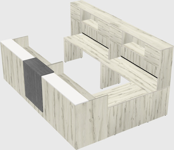Shared one sided u-shaped reception desk