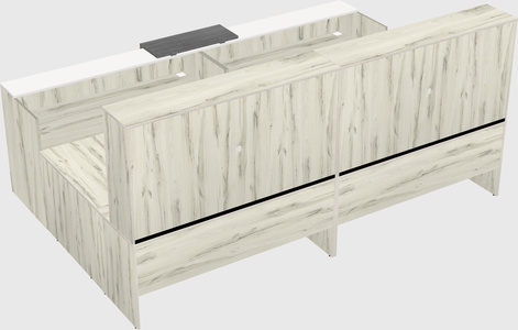 Shared one sided u-shaped reception desk