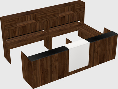 Shared one sided u-shaped reception desk