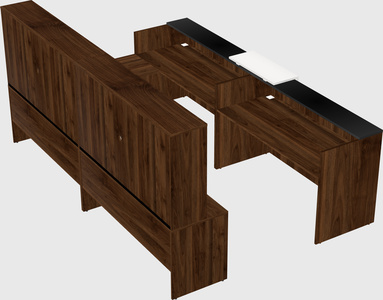 Shared one sided u-shaped reception desk