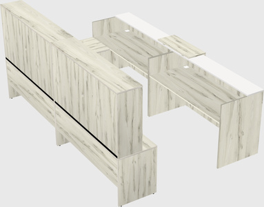 Shared one sided u-shaped reception desk
