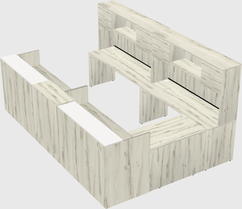 Shared one sided u-shaped reception desk