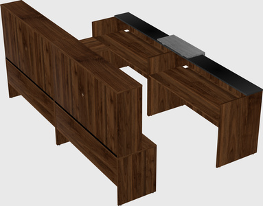 Shared one sided u-shaped reception desk
