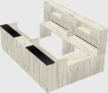 Shared one sided u-shaped reception desk
