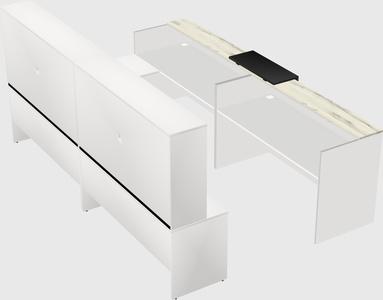 Shared one sided u-shaped reception desk