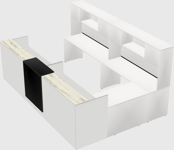 Shared one sided u-shaped reception desk