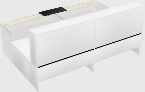 Shared one sided u-shaped reception desk