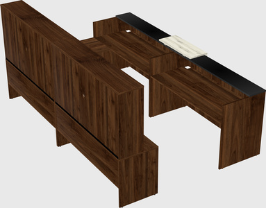 Shared one sided u-shaped reception desk