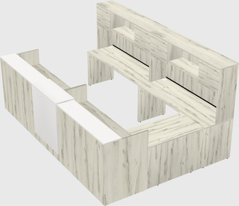 Shared one sided u-shaped reception desk