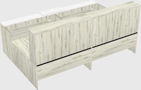 Shared one sided u-shaped reception desk