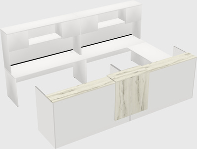 Shared one sided u-shaped reception desk