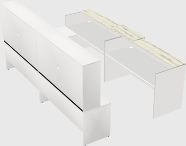 Shared one sided u-shaped reception desk