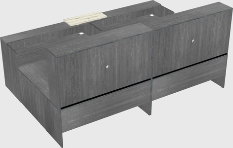 Shared one sided u-shaped reception desk