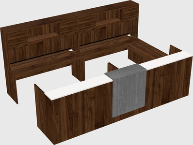 Shared one sided u-shaped reception desk