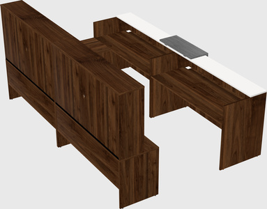Shared one sided u-shaped reception desk
