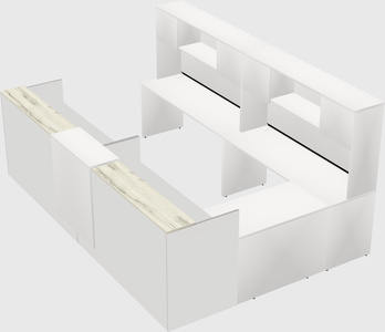 Shared one sided u-shaped reception desk