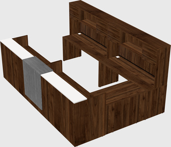 Shared one sided u-shaped reception desk