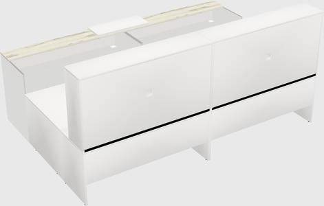 Shared one sided u-shaped reception desk