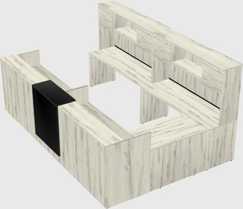 Shared one sided u-shaped reception desk