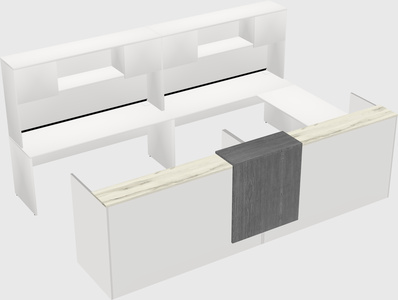 Shared one sided u-shaped reception desk