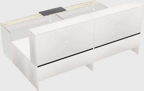 Shared one sided u-shaped reception desk