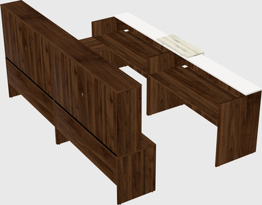 Shared one sided u-shaped reception desk