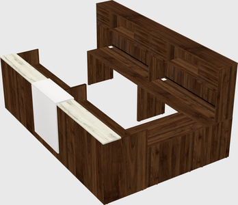 Shared one sided u-shaped reception desk