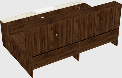 Shared one sided u-shaped reception desk