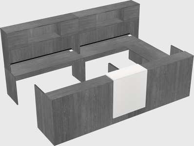 Shared one sided u-shaped reception desk