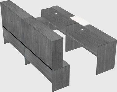 Shared one sided u-shaped reception desk