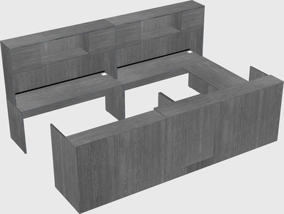 Shared one sided u-shaped reception desk