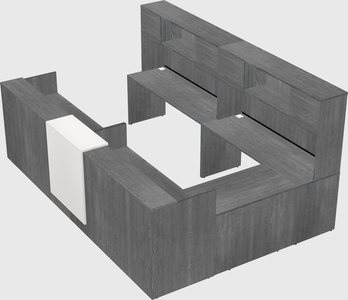 Shared one sided u-shaped reception desk